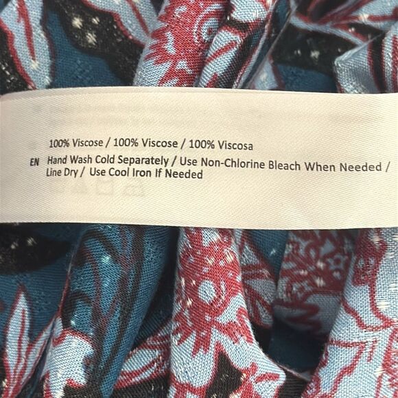 Band of the Free Blue‎ Floral Long Sleeve Blouse Relaxed Fit - Picture 6 of 6